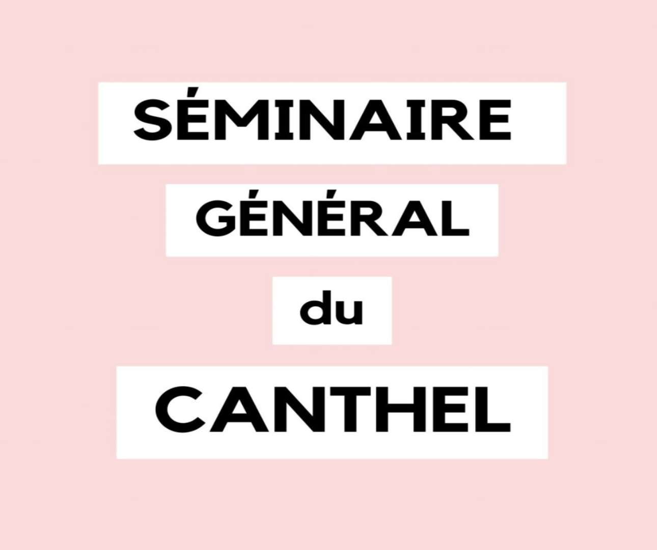 texte séminaire général du Canthel sur fond rose